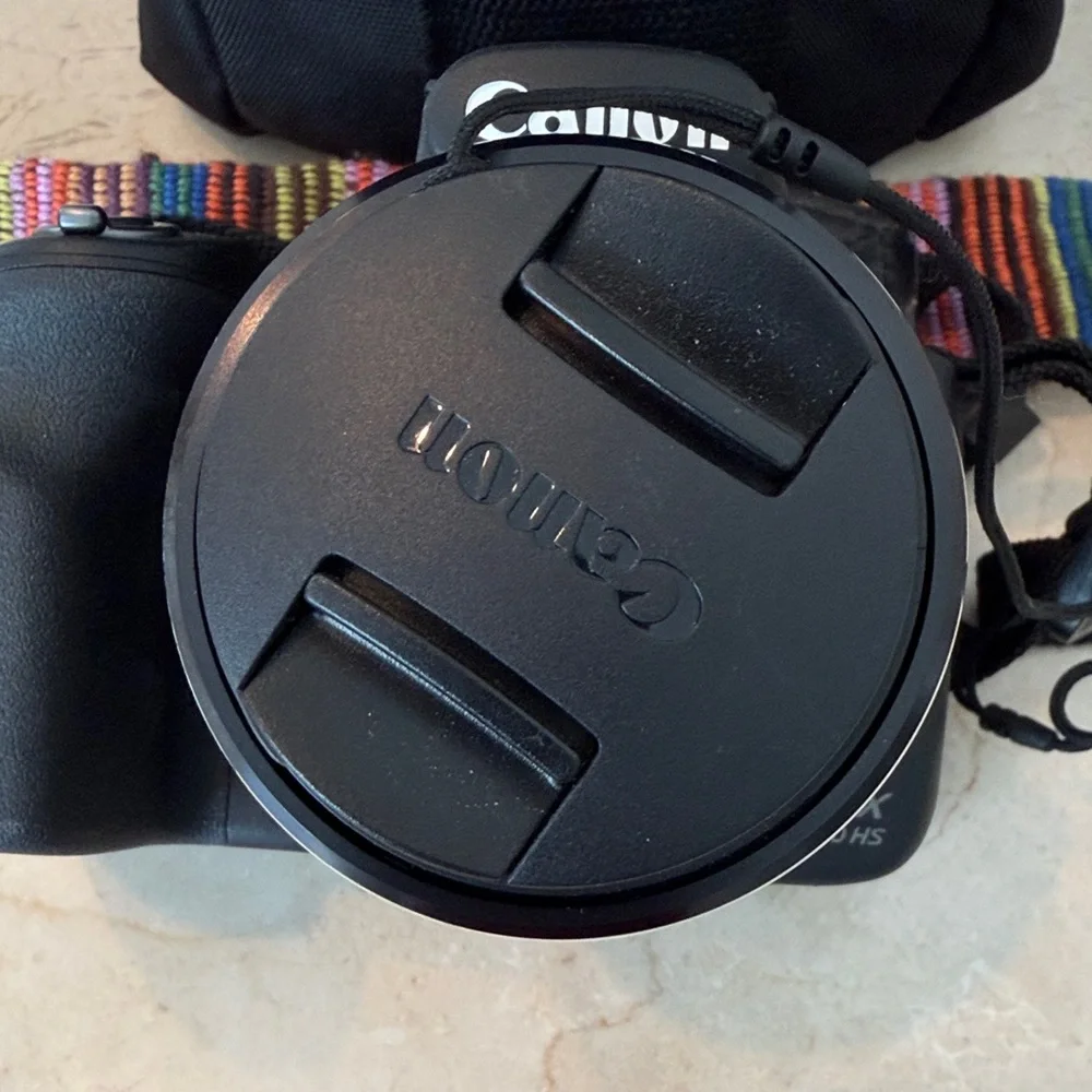 Canon Black Camera with Red Interior Case
